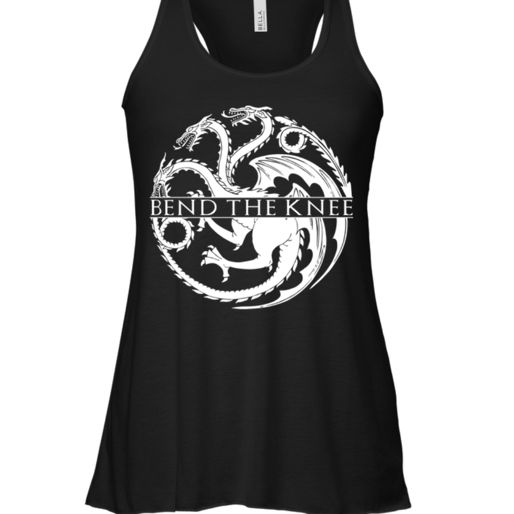 🐉 GOT 👑 Bend The Knee Dragon black graphic tank 🐉🐲 🆓FREE🆓W/$30 BUNDLE❣️